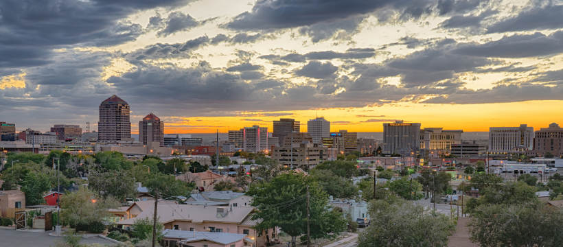 Cityscape of Albuquerque, New Mexico USA.