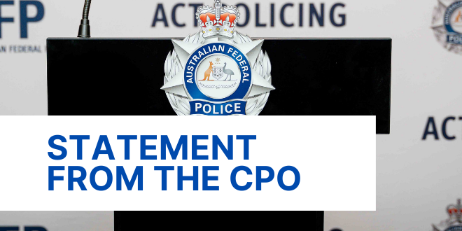 Drugs of Dependence Amendment (Personal Possession) Statement from ACT Policing